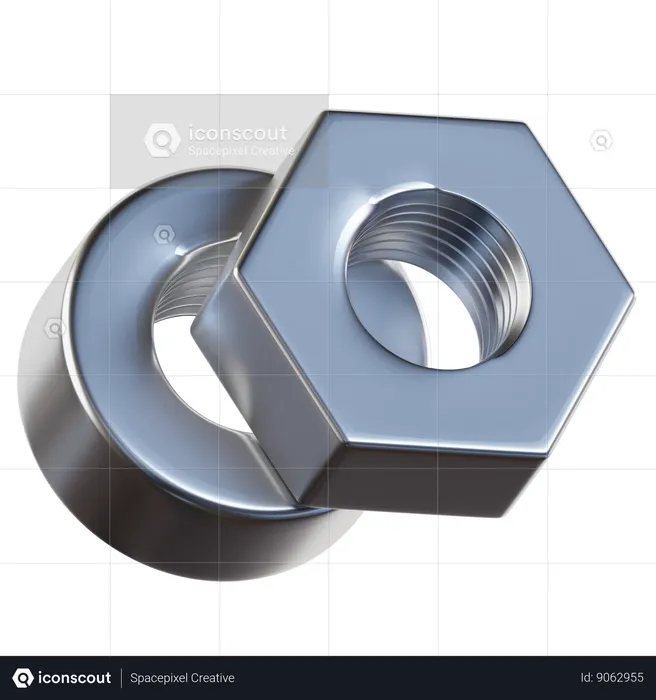 Nut Bolt  3D Icon