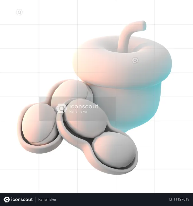 Nuts  3D Icon