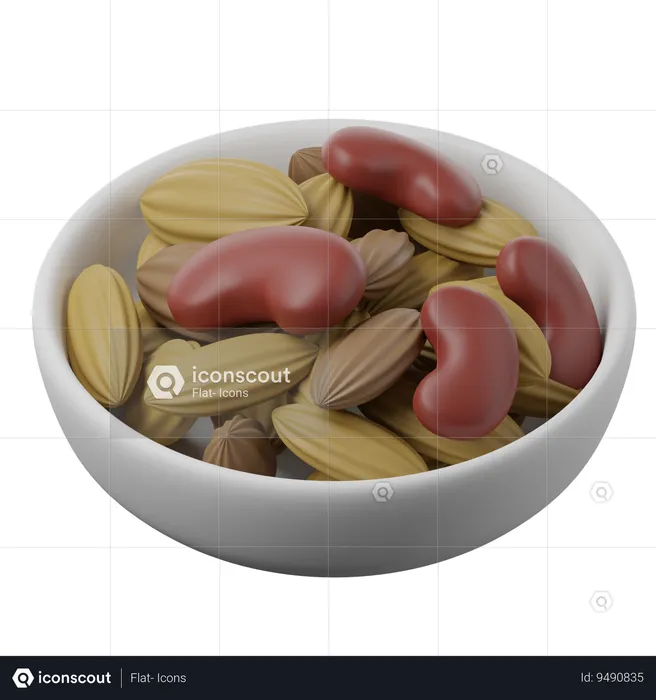 Nuts and seeds  3D Icon