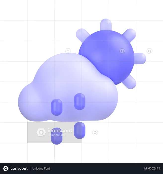 Garoa de nuvem  3D Icon