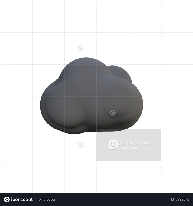 Nuvens escuras  3D Icon