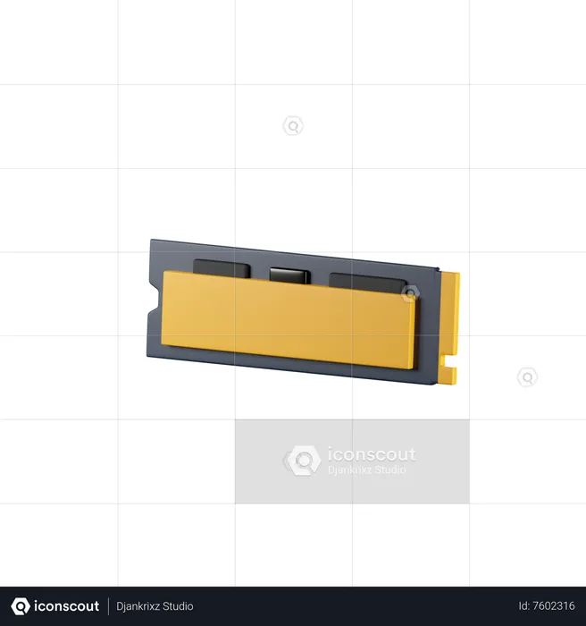 Nvme Ssd  3D Icon