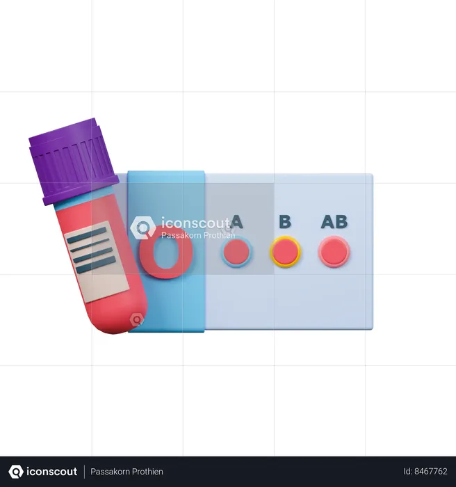 O Blood Group  3D Icon