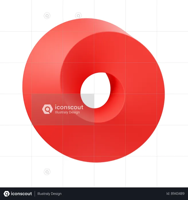 O Circle  3D Icon