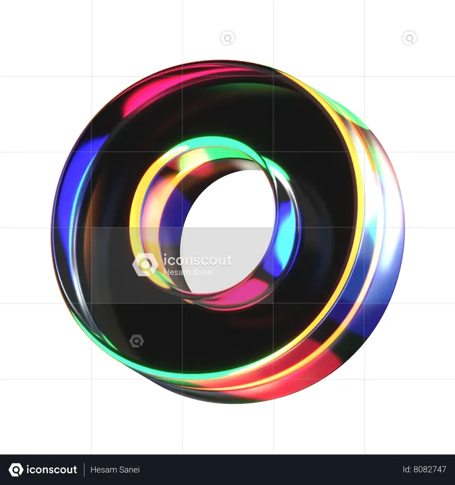 O Letter  3D Icon