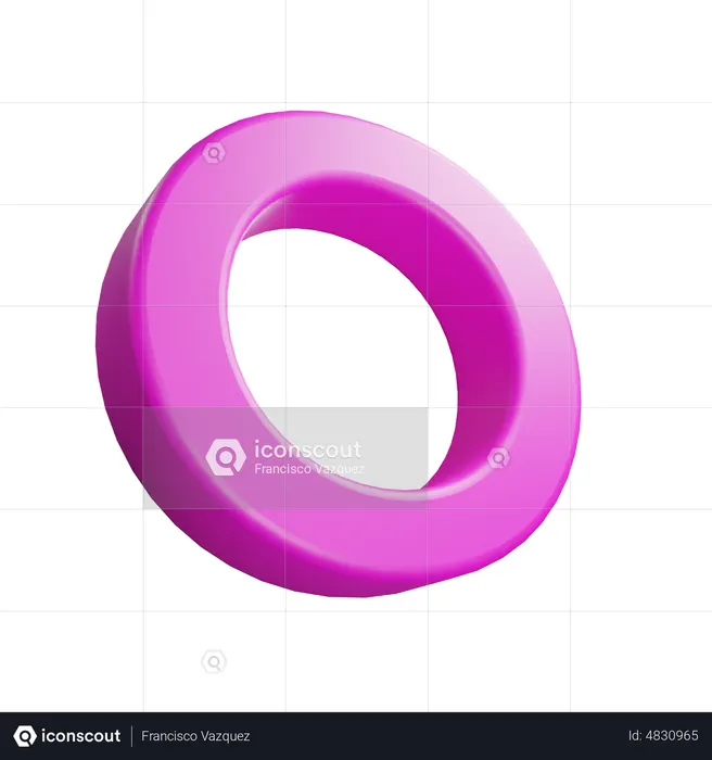 O lettre  3D Icon