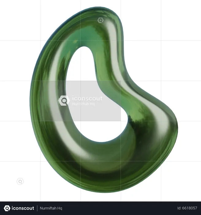 O letztere abstrakte Form  3D Icon