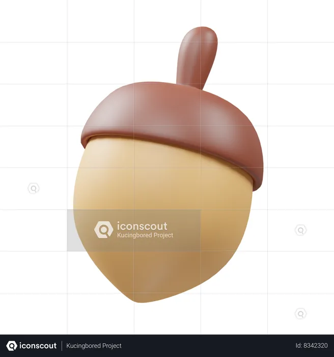 Oak Seed  3D Icon