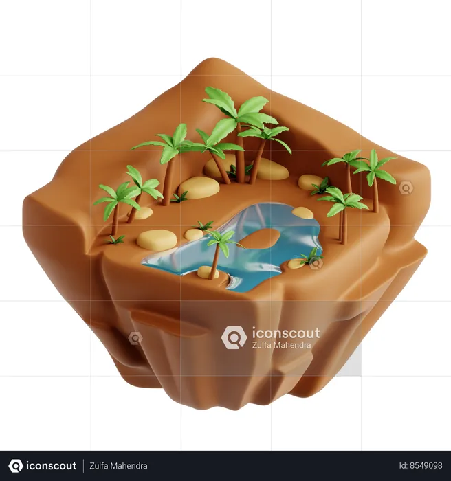 Oasis  3D Icon