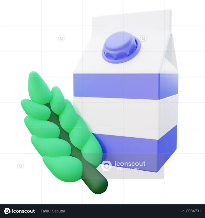 Oat Milk Icon  3D Icon