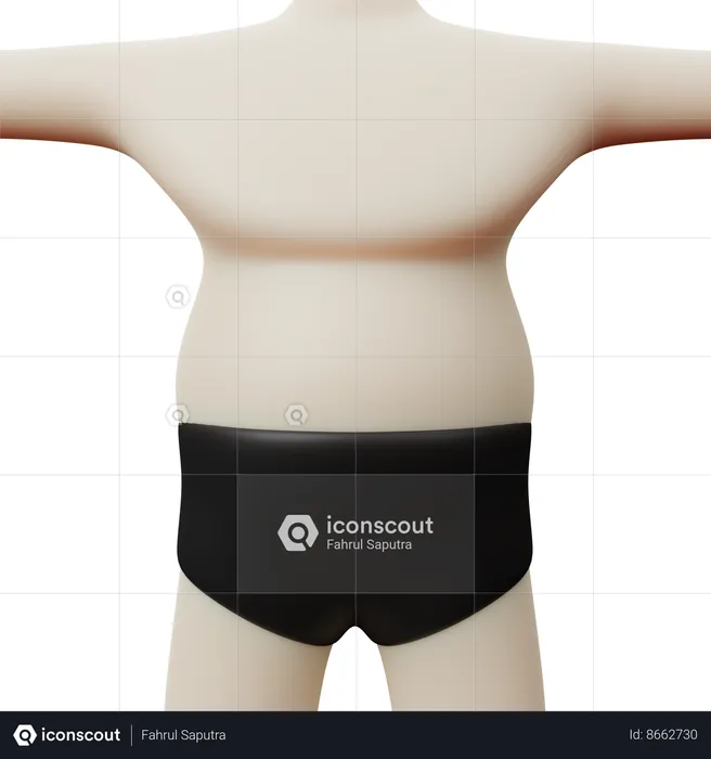 Obese Body  3D Icon