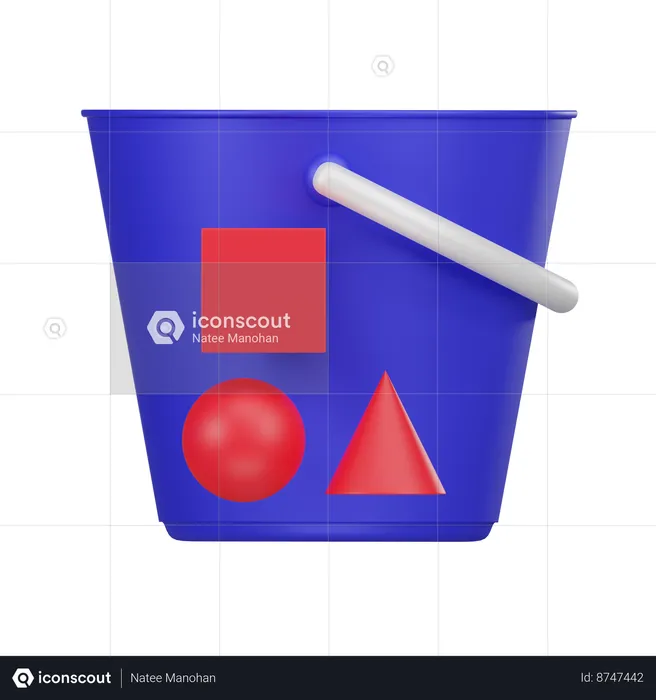 Object Storage Bucket  3D Icon
