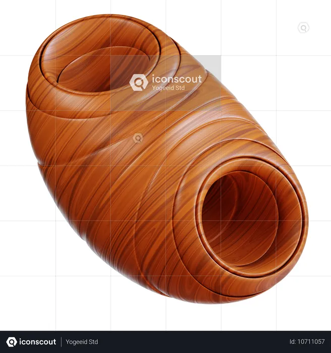 Objet en bois  3D Icon