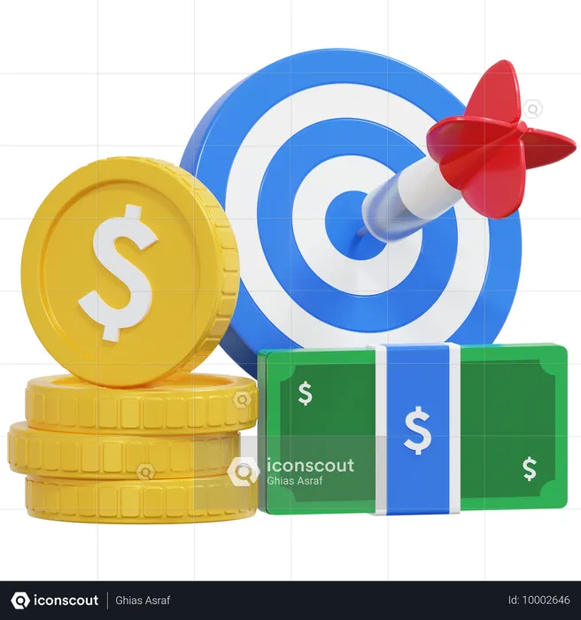 Objetivo de ahorro  3D Icon