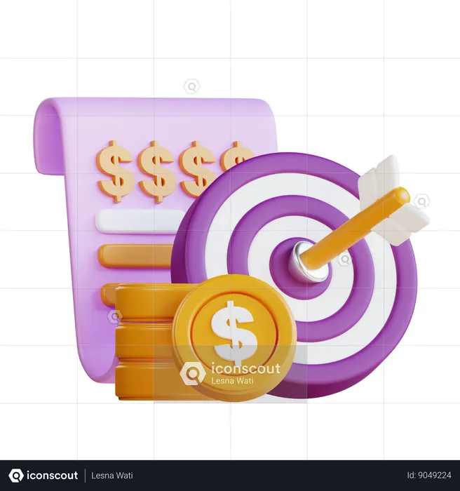 Meta financiera  3D Icon