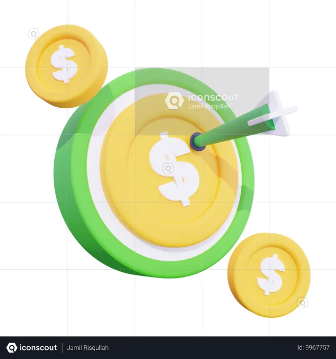 Meta financiera  3D Icon