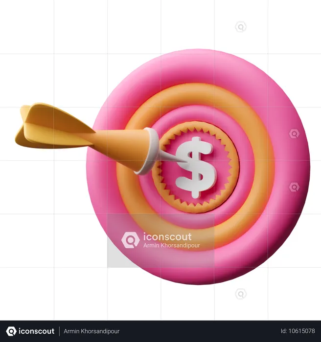 Meta financiera  3D Icon