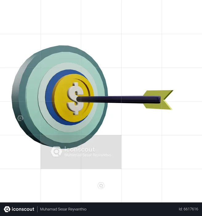 Meta financiera  3D Icon