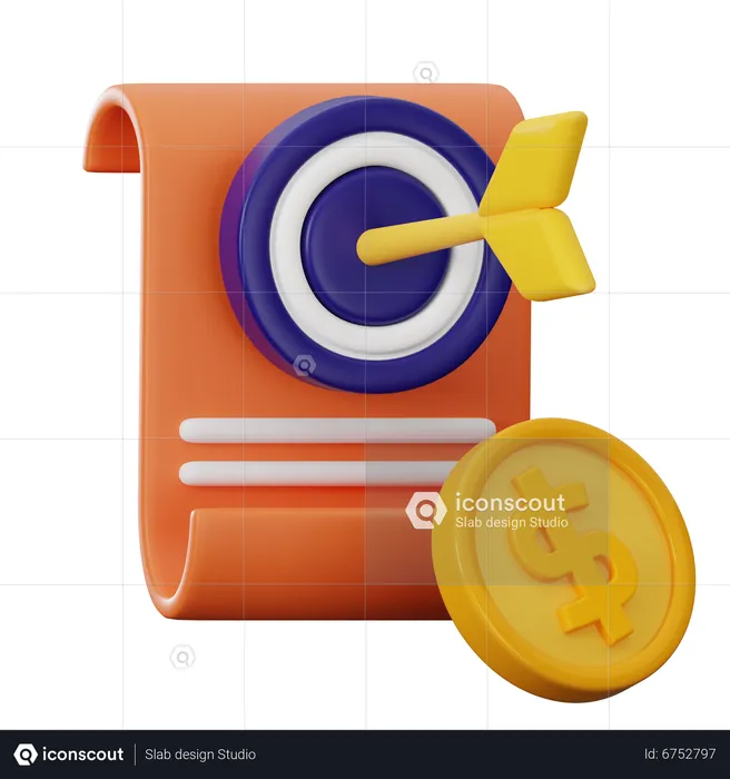 Meta financiera  3D Icon