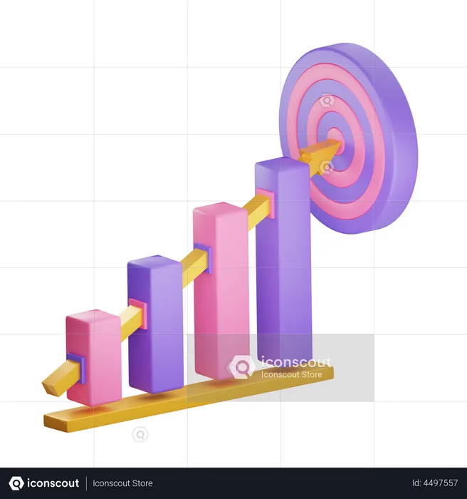 Negocio objetivo  3D Illustration