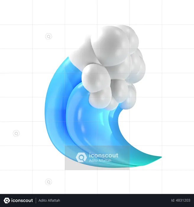 Ocean Wave  3D Illustration
