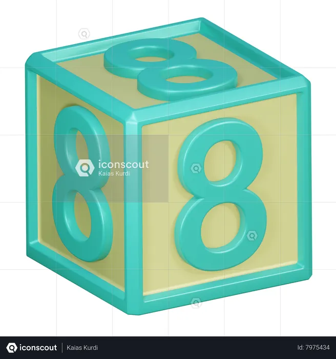 Numero ocho  3D Icon