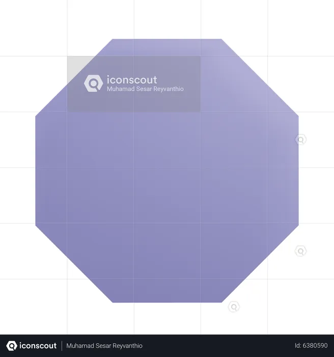 Octagonal  3D Icon