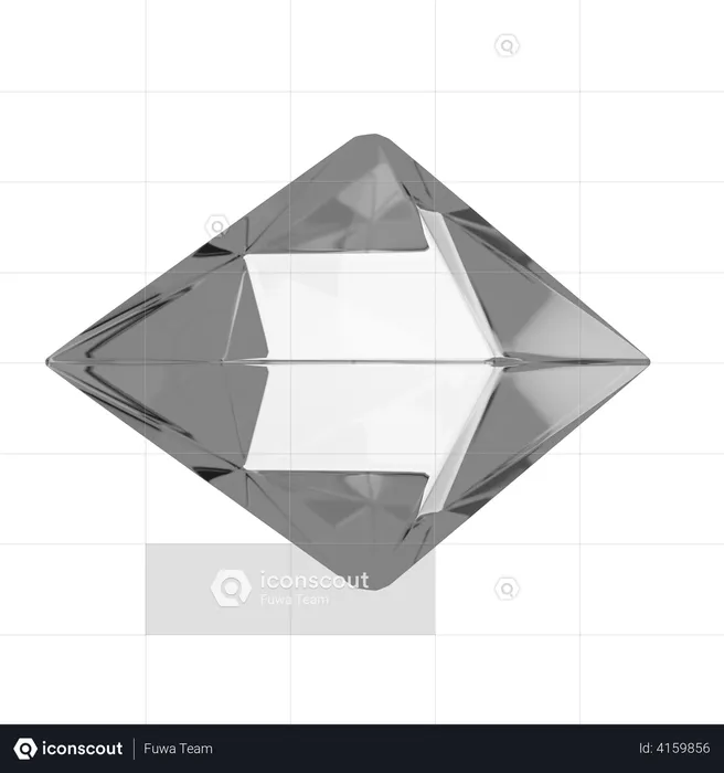 Octahedron Shape  3D Illustration