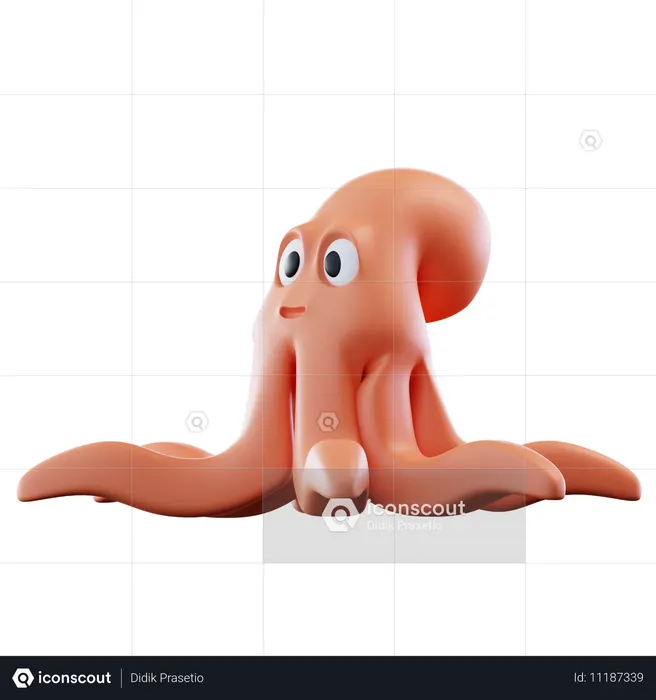 Octopus  3D Icon