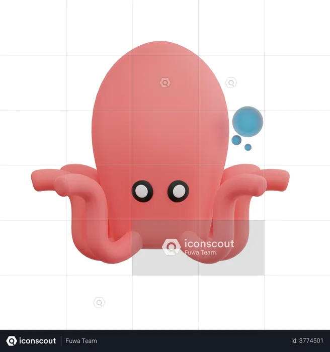 Octopus  3D Illustration