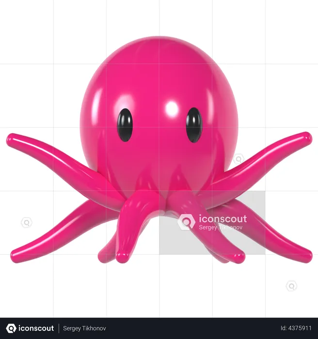 Octopus  3D Illustration