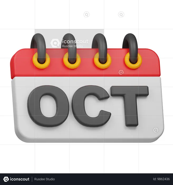 Mes de octubre  3D Icon