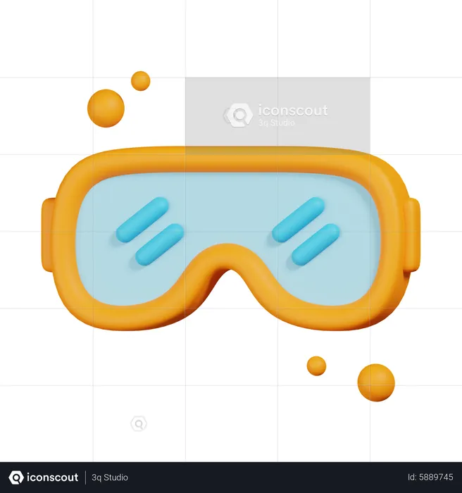 Óculos de esqui  3D Icon