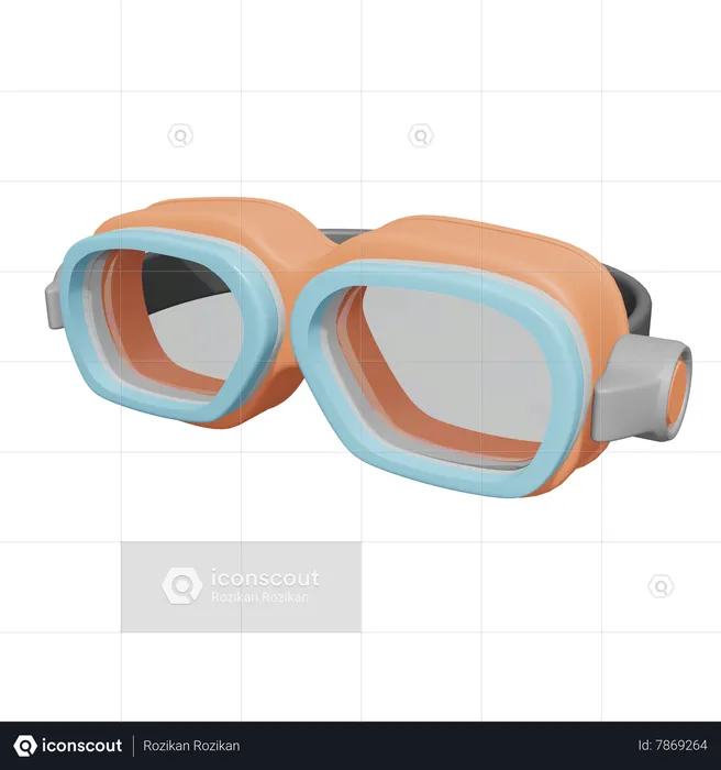 Óculos de esqui  3D Icon