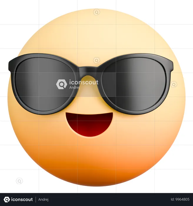 Emoji de óculos de sol Emoji 3D Icon