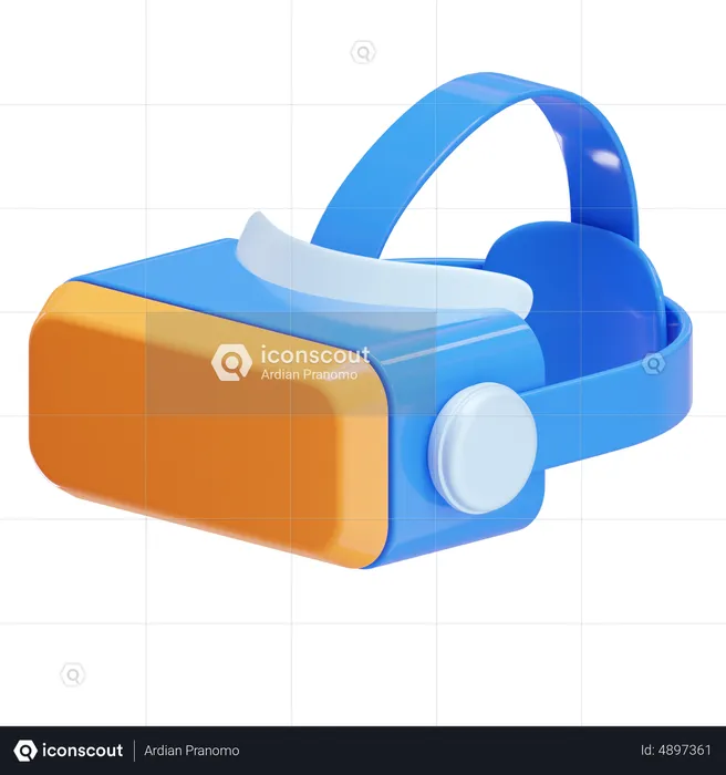 Óculos de realidade virtual  3D Icon