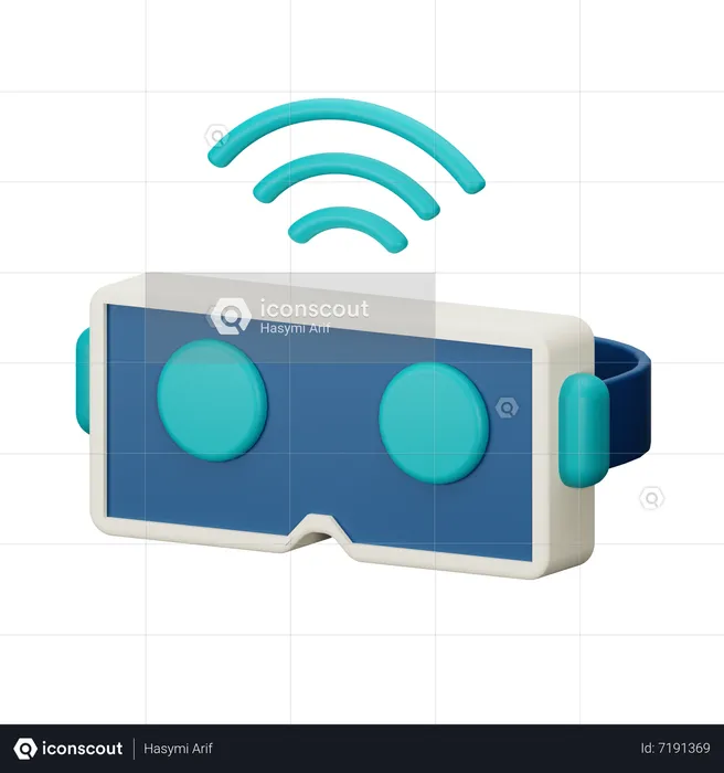 Óculos de realidade virtual  3D Icon