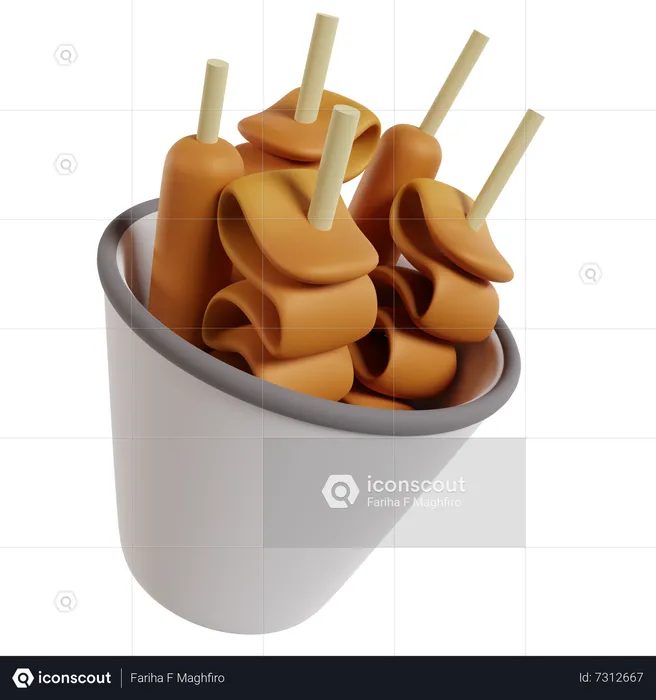 Comida odeng  3D Icon
