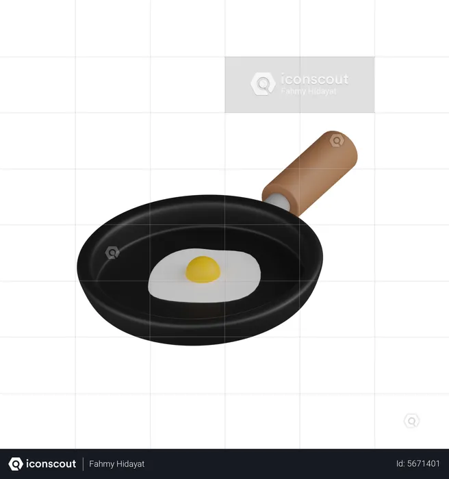 Oeuf au plat  3D Icon