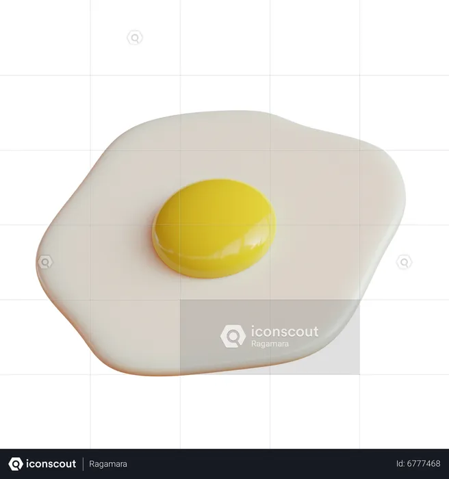 Oeuf frit  3D Icon