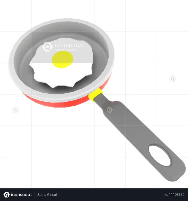 Oeuf au plat  3D Icon