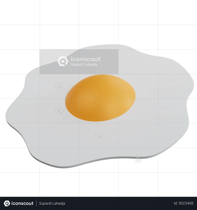 Omelette aux œufs  3D Icon