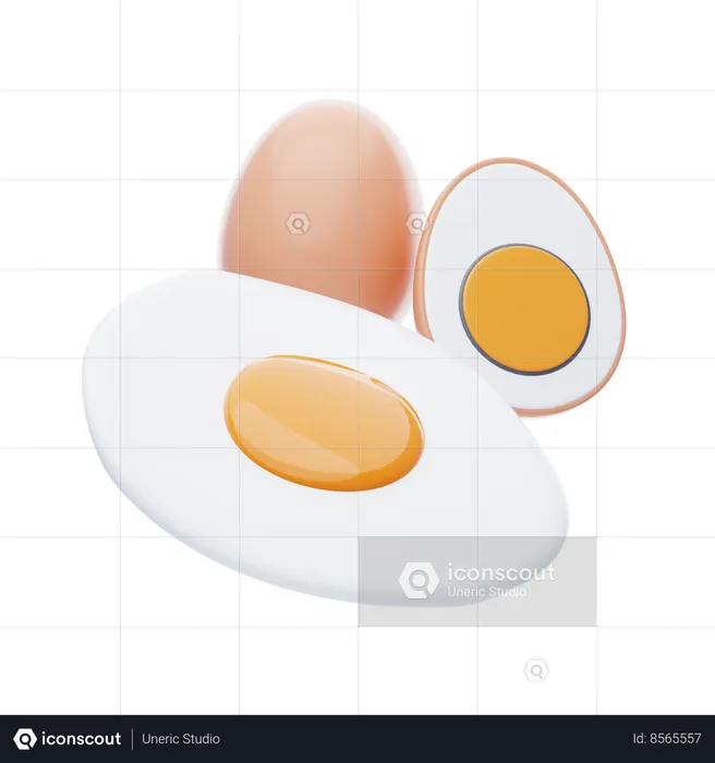 Oeufs bouillis  3D Icon