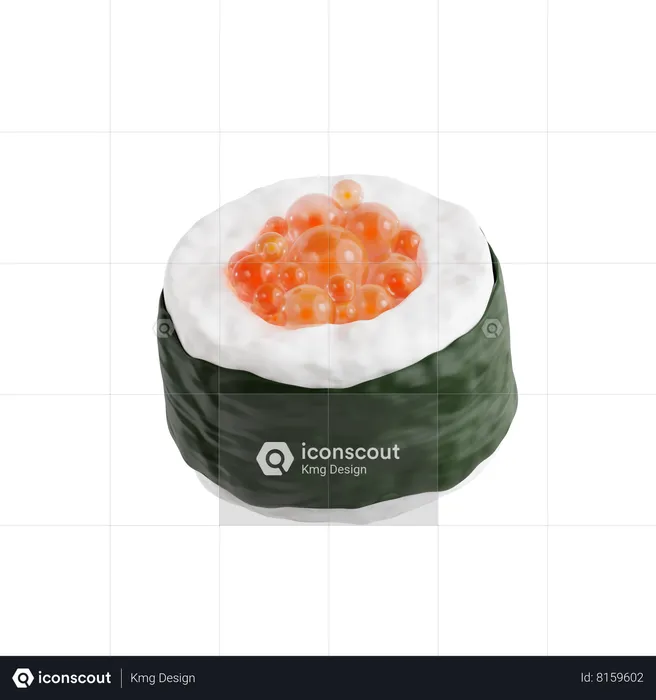 Oeufs de saumon  3D Icon