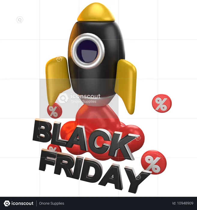 Oferta de sexta-feira negra  3D Icon