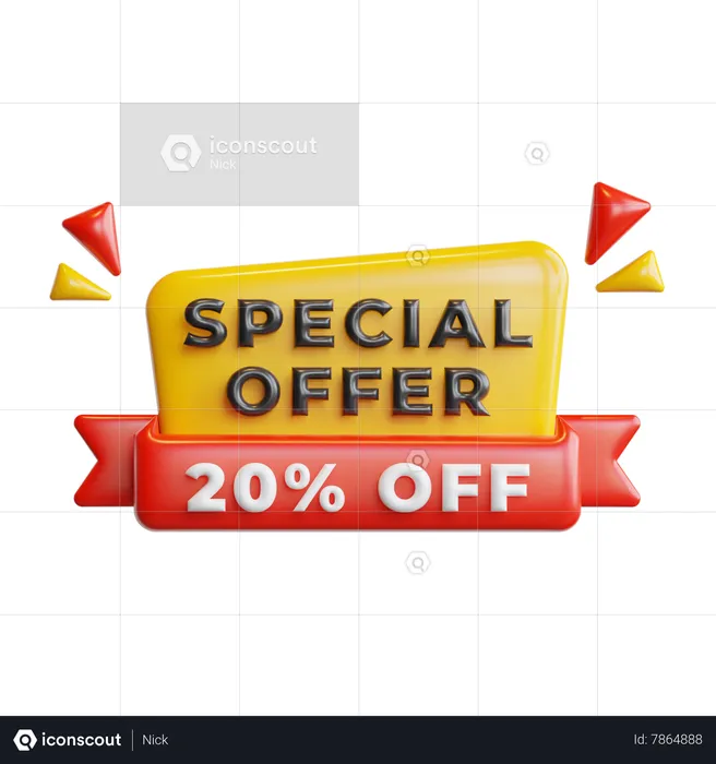 Oferta especial 20 por cento  3D Icon