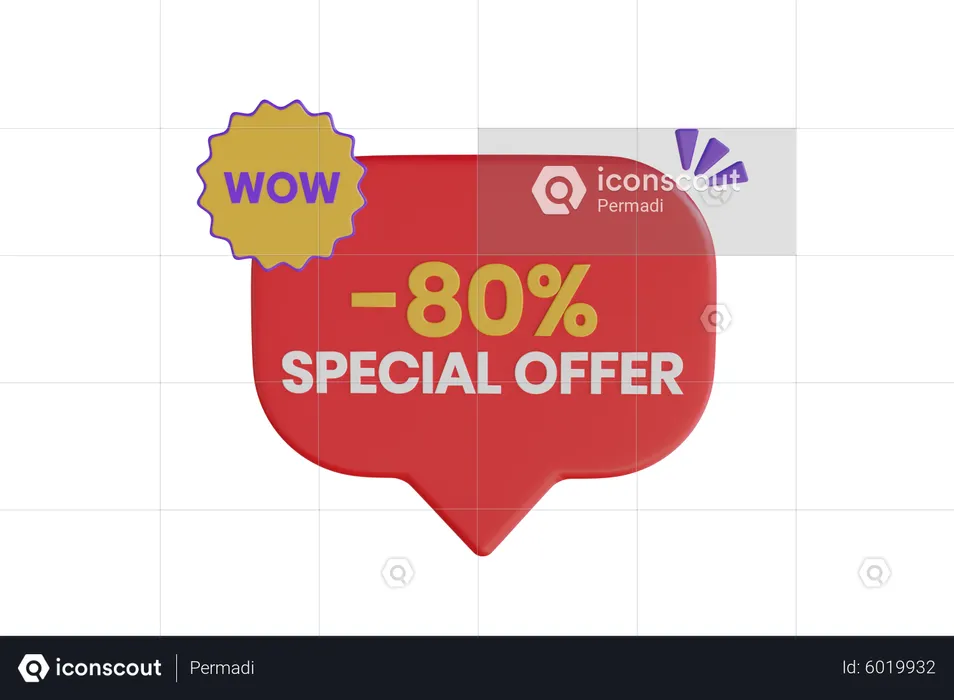 Oferta Especial 80%  3D Icon