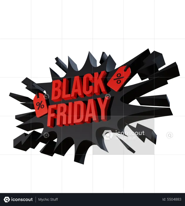 Oferta especial de sexta-feira negra  3D Icon