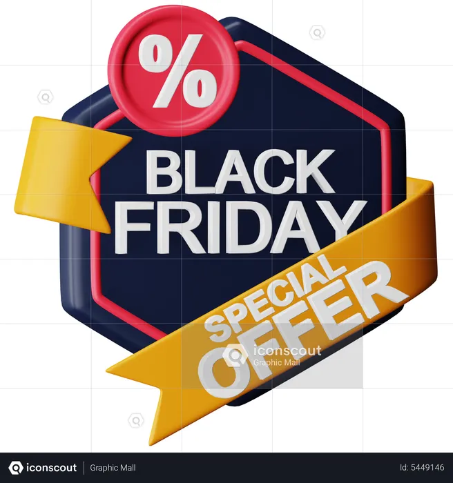 Oferta especial de sexta-feira negra  3D Icon