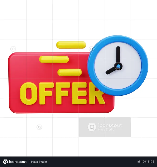 Tempo limitado de oferta  3D Icon